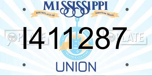 I411287 Mississippi License Plate