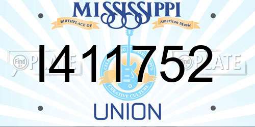 I411752 Mississippi License Plate