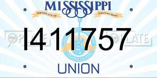 I411757 Mississippi License Plate