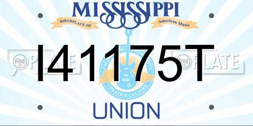 I41175T Mississippi License Plate