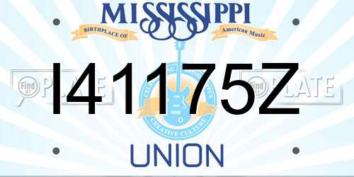 I41175Z Mississippi License Plate
