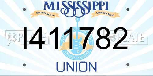 I411782 Mississippi License Plate
