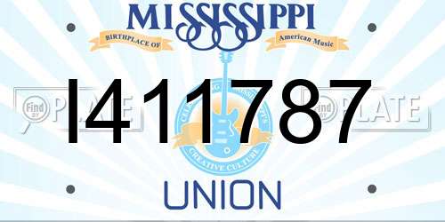 I411787 Mississippi License Plate