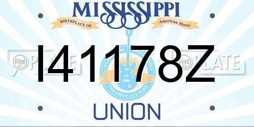 I41178Z Mississippi License Plate
