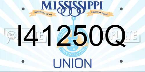 I41250Q Mississippi License Plate