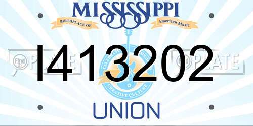 I413202 Mississippi License Plate