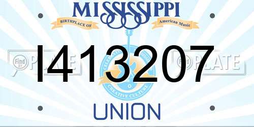 I413207 Mississippi License Plate