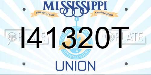 I41320T Mississippi License Plate