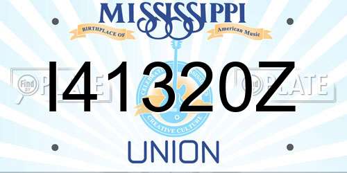 I41320Z Mississippi License Plate