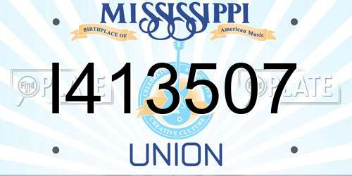 I413507 Mississippi License Plate