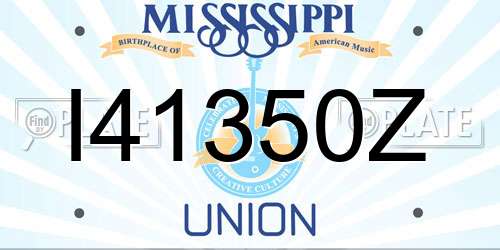 I41350Z Mississippi License Plate