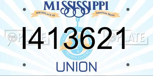 I413621 Mississippi License Plate