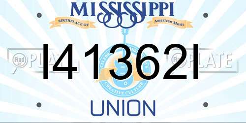 I41362I Mississippi License Plate