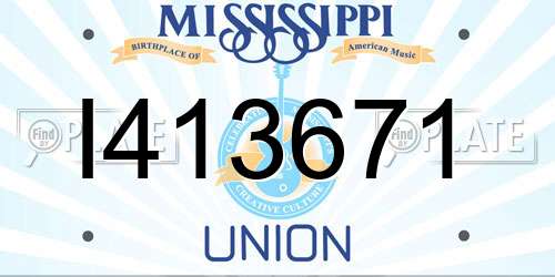 I413671 Mississippi License Plate