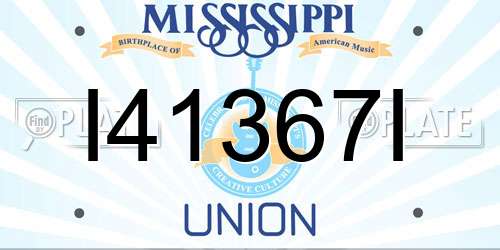I41367I Mississippi License Plate