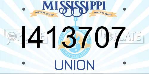 I413707 Mississippi License Plate
