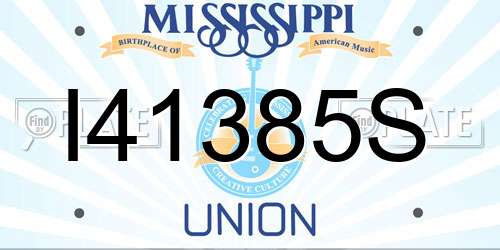 I41385S Mississippi License Plate