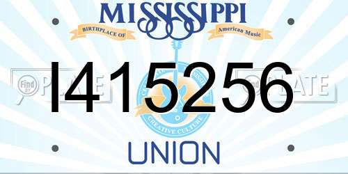 I415256 Mississippi License Plate