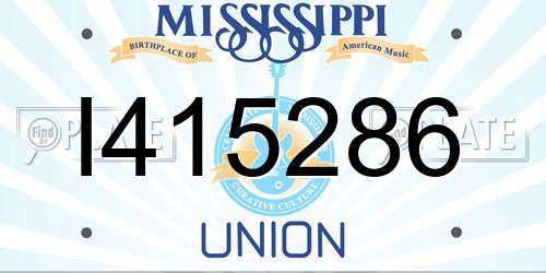 I415286 Mississippi License Plate
