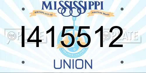 I415512 Mississippi License Plate