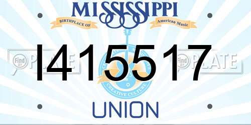 I415517 Mississippi License Plate