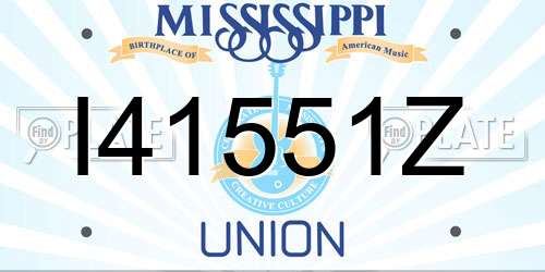 I41551Z Mississippi License Plate
