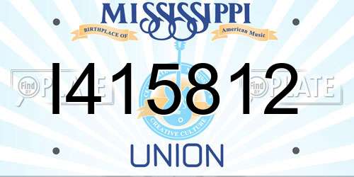 I415812 Mississippi License Plate