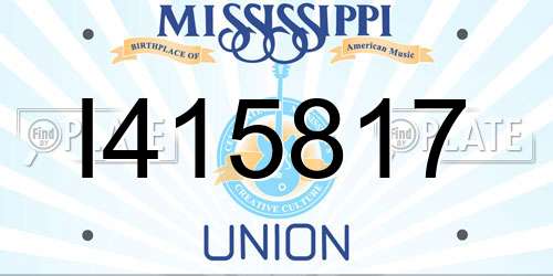 I415817 Mississippi License Plate