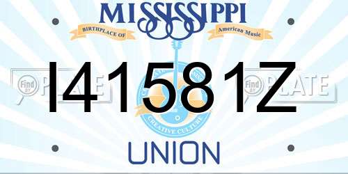 I41581Z Mississippi License Plate