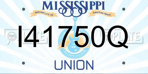 I41750Q Mississippi License Plate