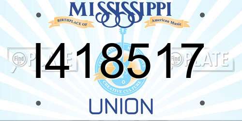I418517 Mississippi License Plate