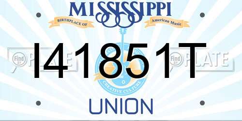 I41851T Mississippi License Plate
