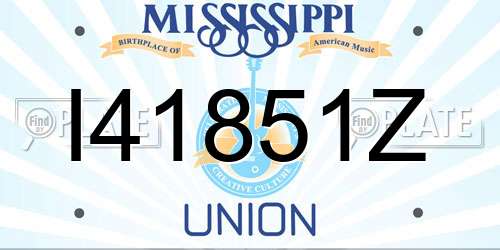 I41851Z Mississippi License Plate