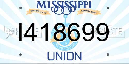 I418699 Mississippi License Plate