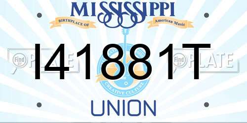 I41881T Mississippi License Plate