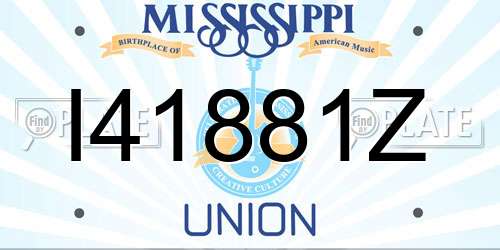 I41881Z Mississippi License Plate