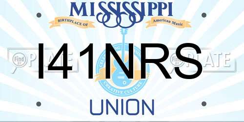 I41NRS Mississippi License Plate