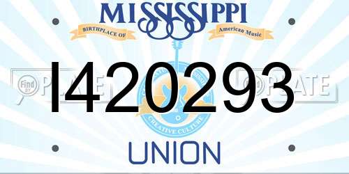 I420293 Mississippi License Plate