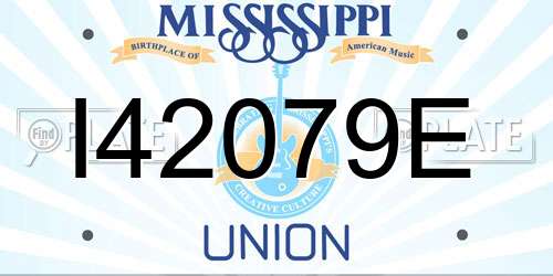 I42079E Mississippi License Plate