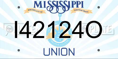 I42124O Mississippi License Plate