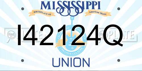 I42124Q Mississippi License Plate