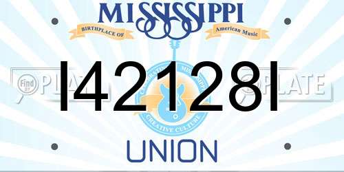 I42128I Mississippi License Plate