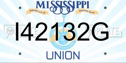 I42132G Mississippi License Plate