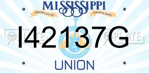 I42137G Mississippi License Plate