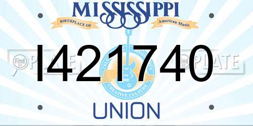 I421740 Mississippi License Plate
