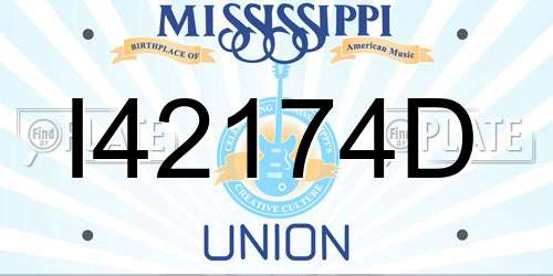 I42174D Mississippi License Plate
