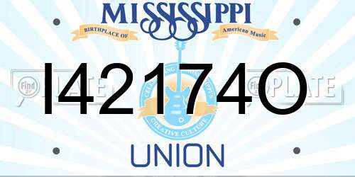 I42174O Mississippi License Plate