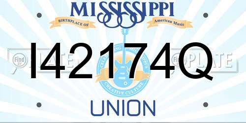 I42174Q Mississippi License Plate
