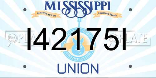 I42175I Mississippi License Plate