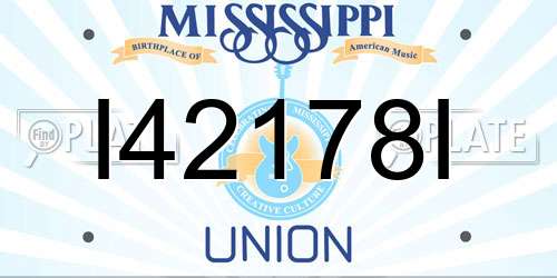I42178I Mississippi License Plate